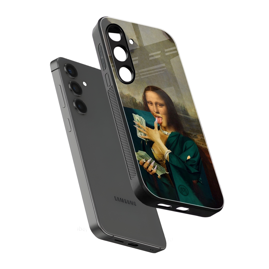 money lisa back phone cover | glass case for samsung galaxy s23 fe