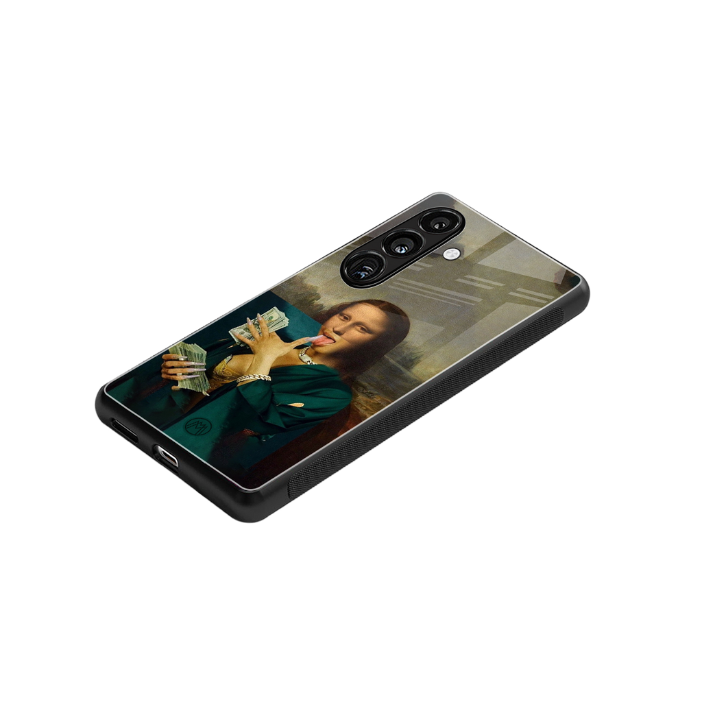 money lisa back phone cover | glass case for samsung galaxy s23 fe