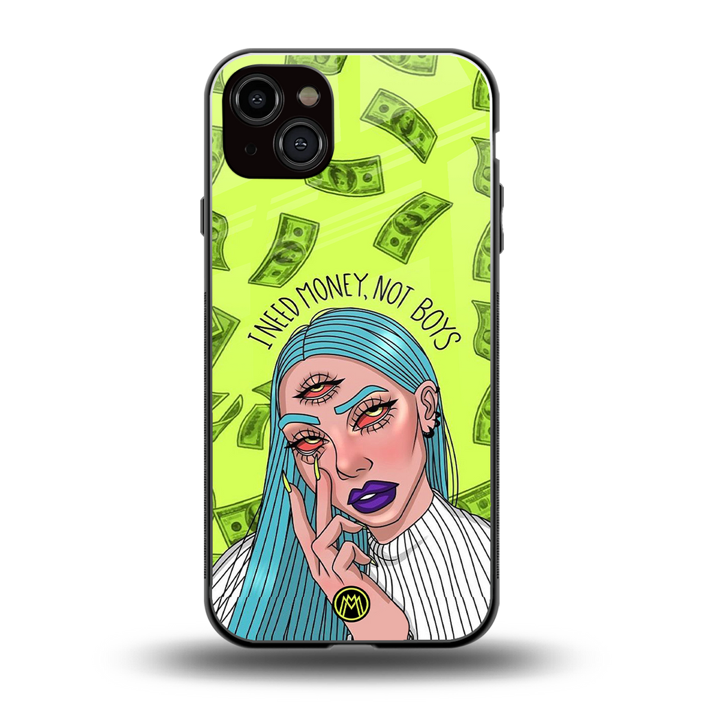 money over boys back phone cover | glass case for iphone 14 plus
