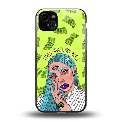 money over boys back phone cover | glass case for iphone 14 plus
