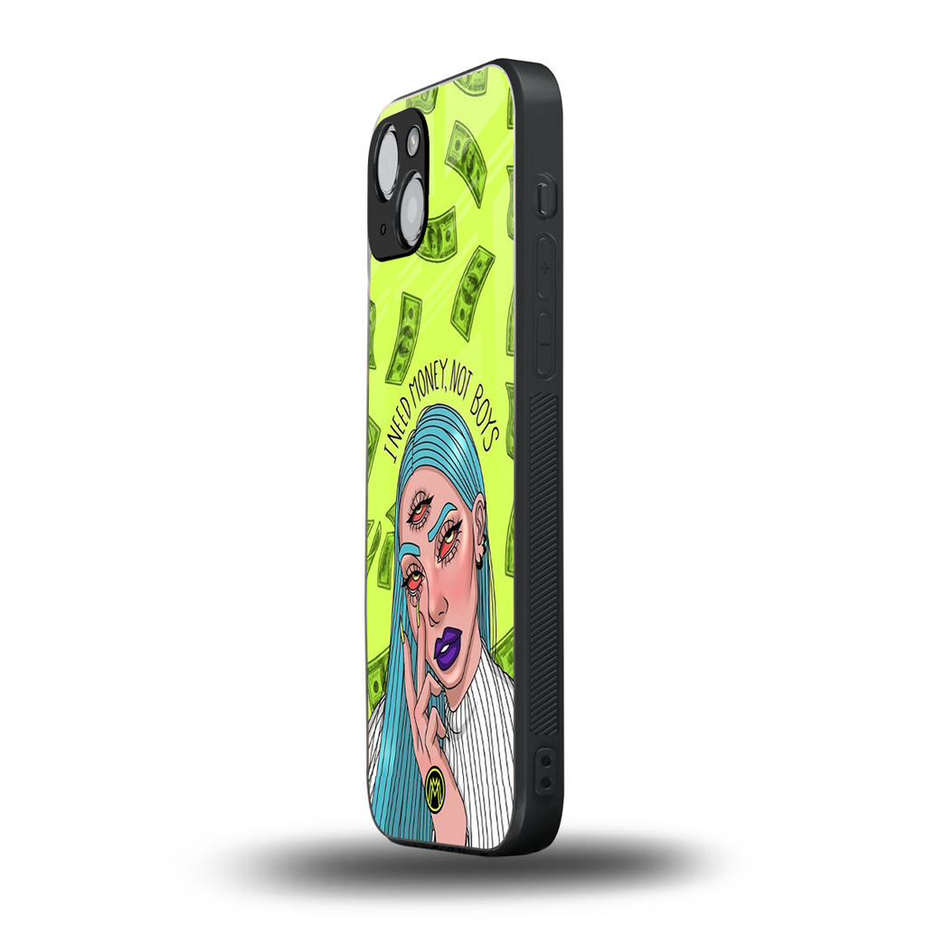 money over boys back phone cover | glass case for iphone 15 plus