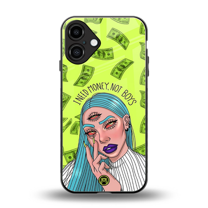 money over boys back phone cover | glass case for iphone 16 plus