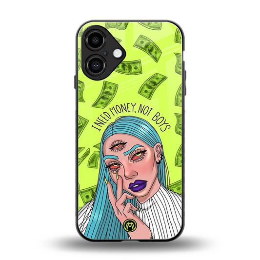 money over boys back phone cover | glass case for iphone 16 plus