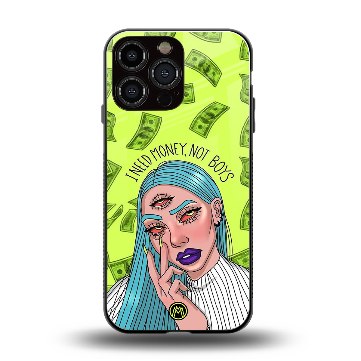money over boys back phone cover | glass case for iphone 16 pro max