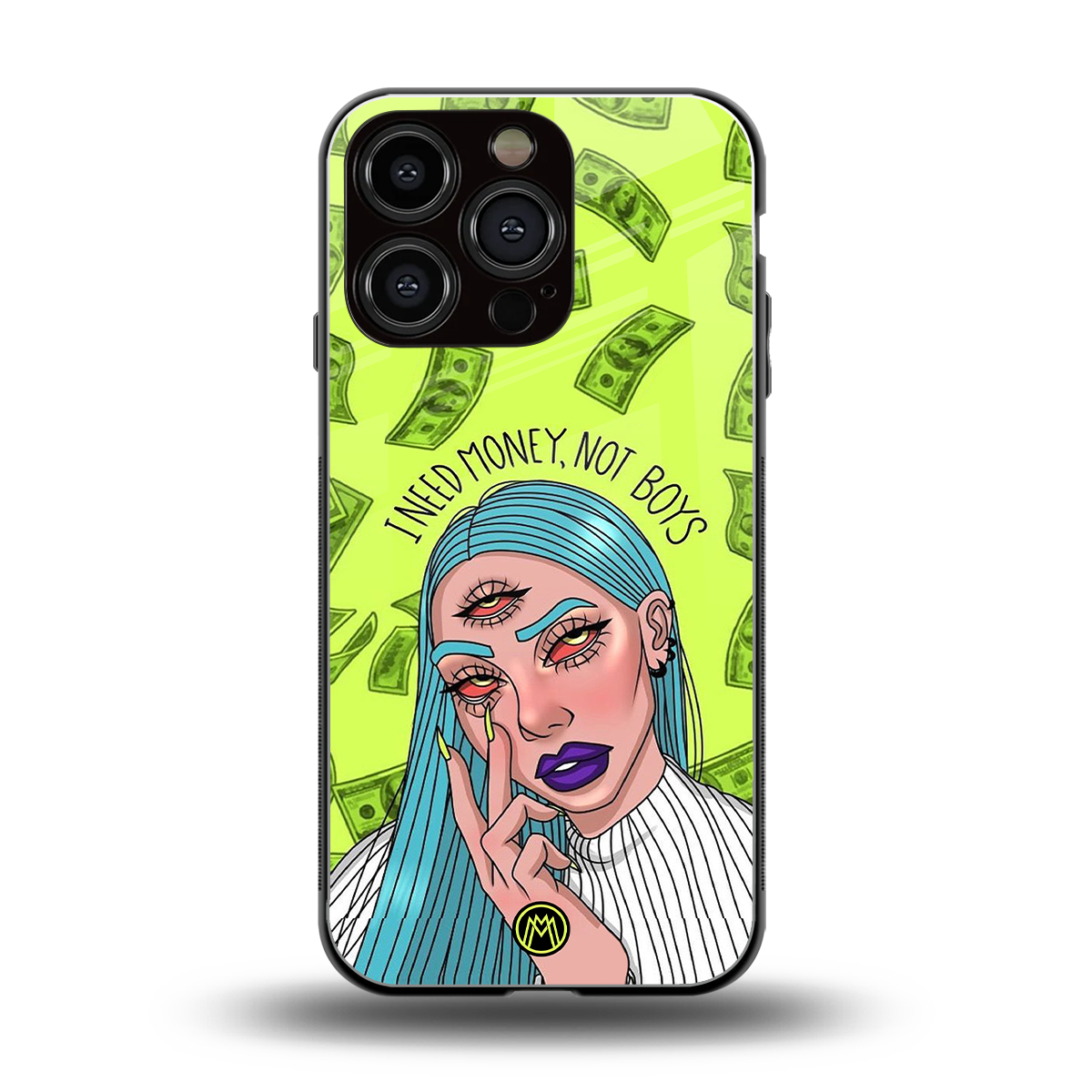 money over boys back phone cover | glass case for iphone 16 pro