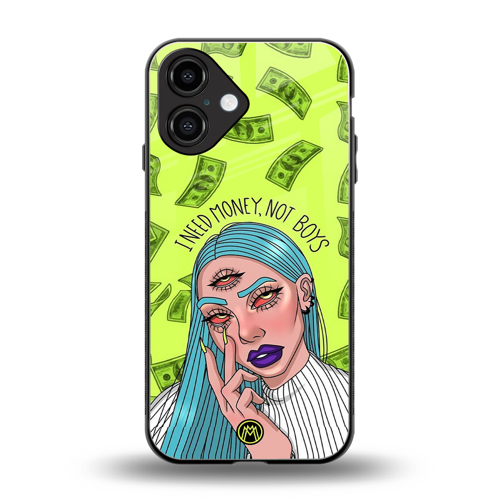 money over boys back phone cover | glass case for iphone 16