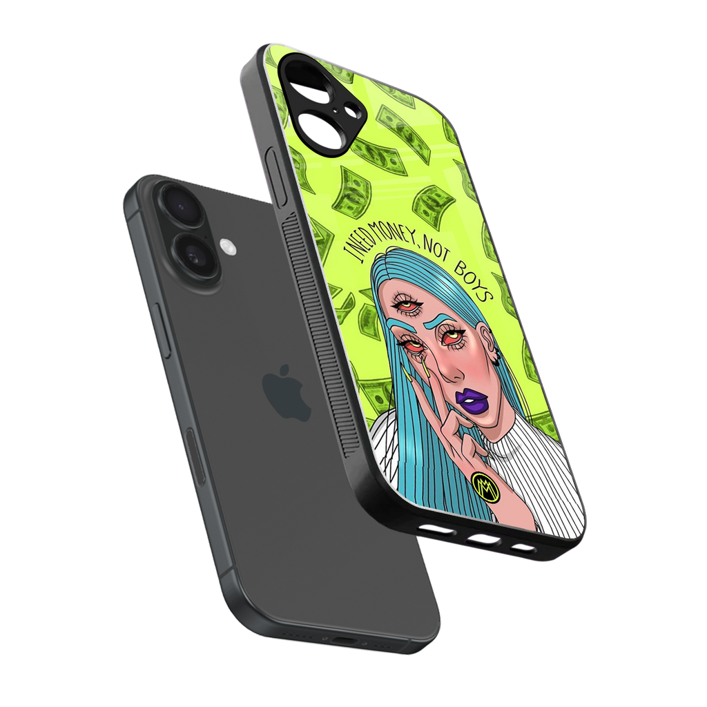 money over boys back phone cover | glass case for iphone 16