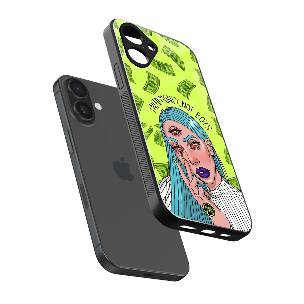 money over boys back phone cover | glass case for iphone 16