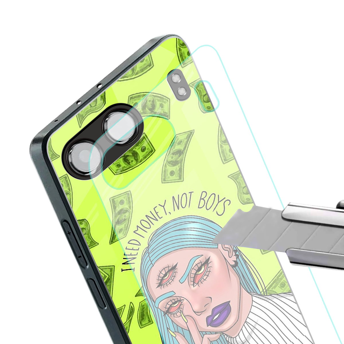 money over boys back phone cover | glass case for oneplus nord 4