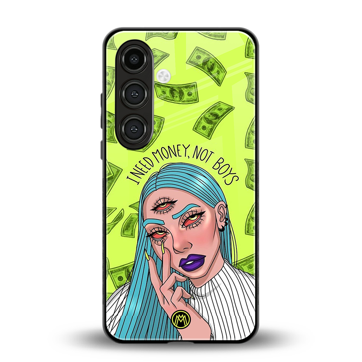 money over boys back phone cover | glass case for samsung galaxy s24 plus