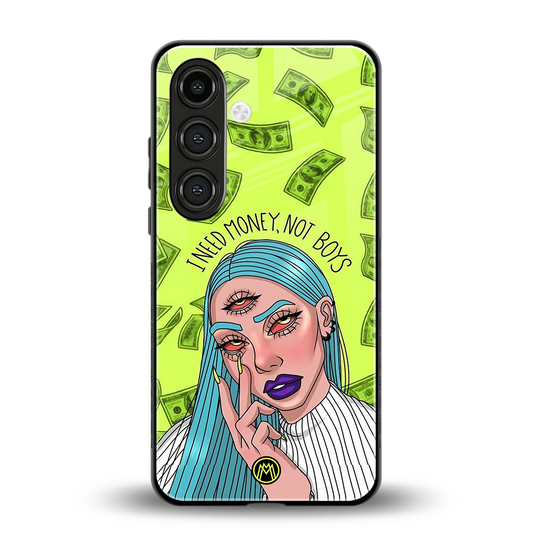 money over boys back phone cover | glass case for samsung galaxy s24 plus