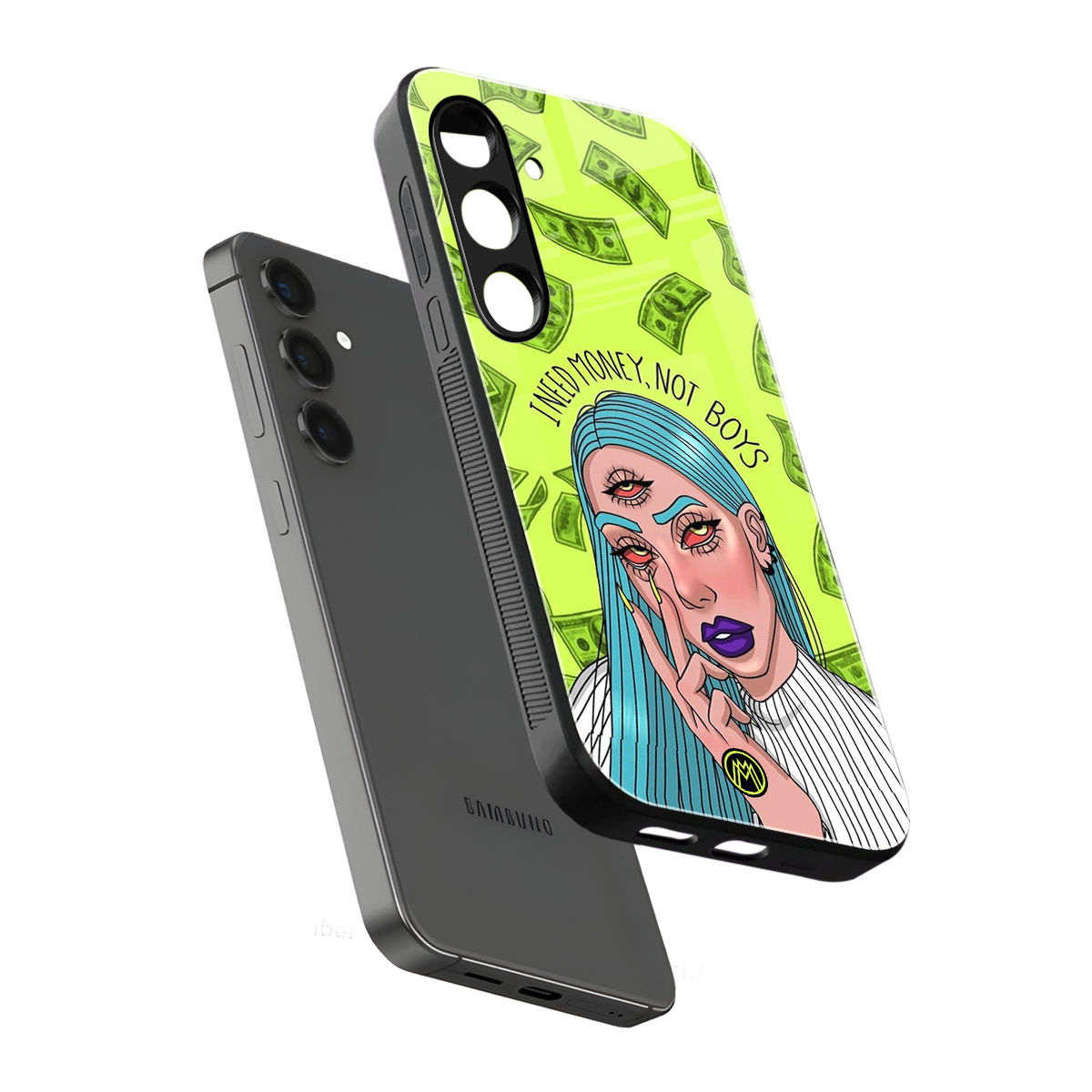 money over boys back phone cover | glass case for samsung galaxy s24 plus