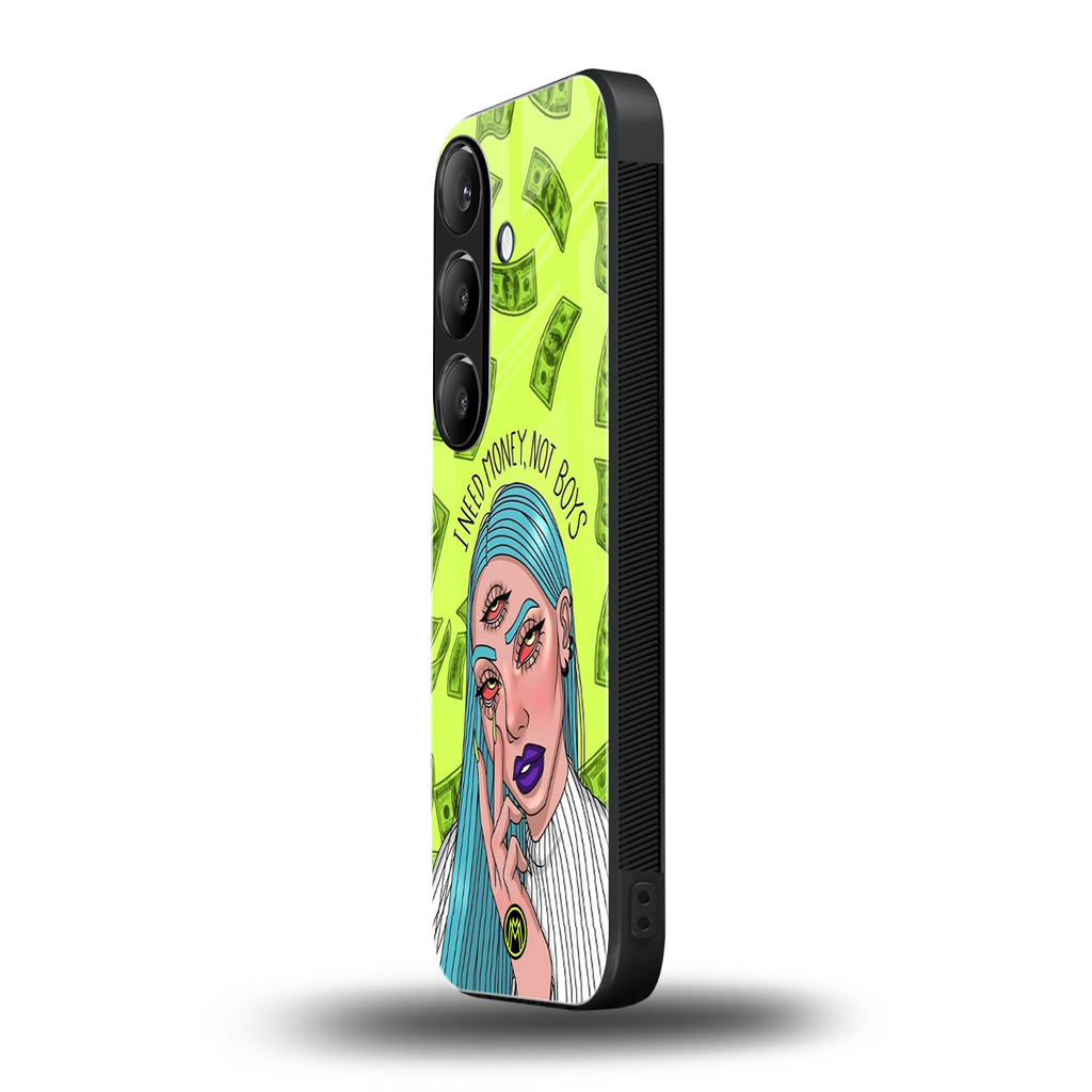 money over boys back phone cover | glass case for samsung galaxy s24 fe