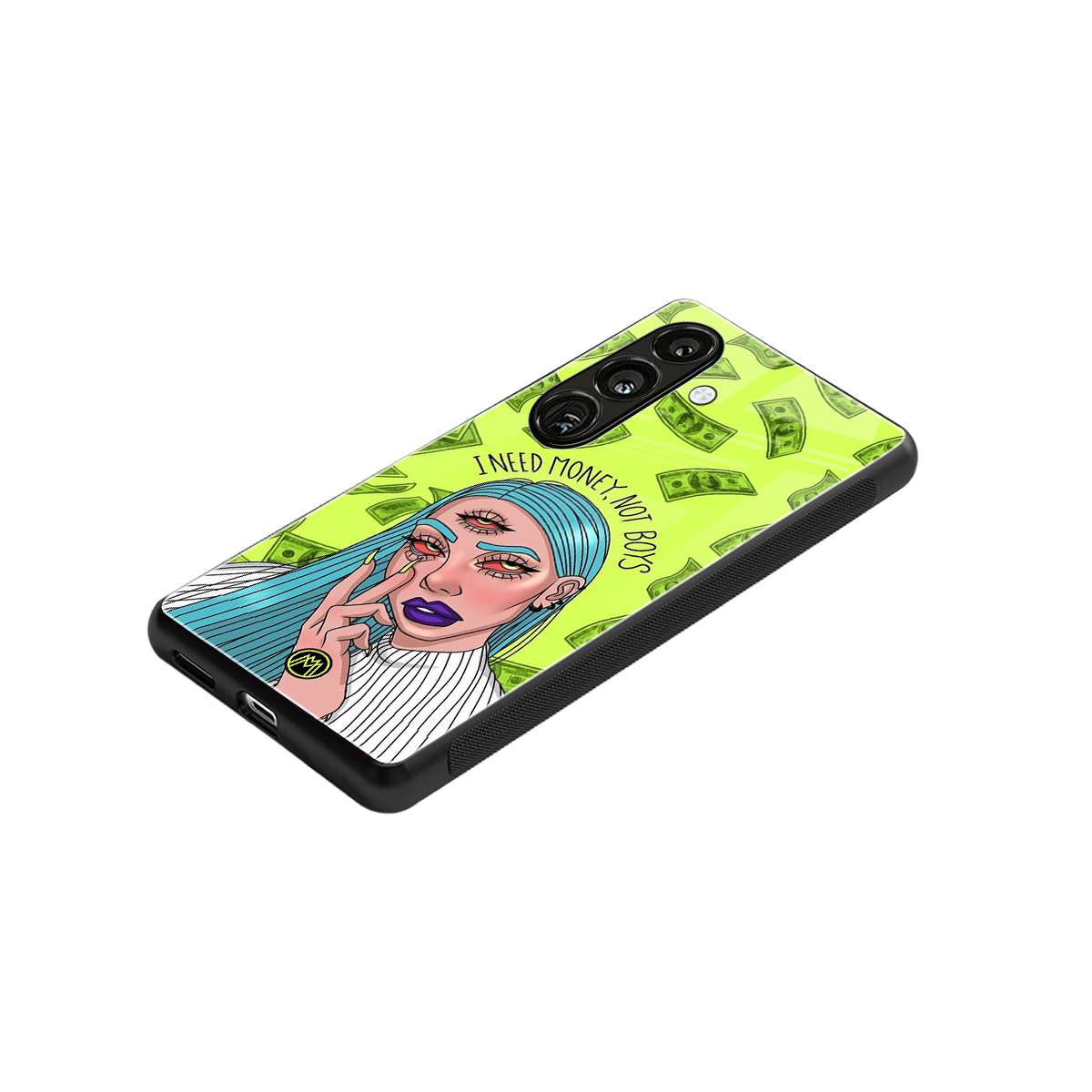 money over boys back phone cover | glass case for samsung galaxy s24 plus
