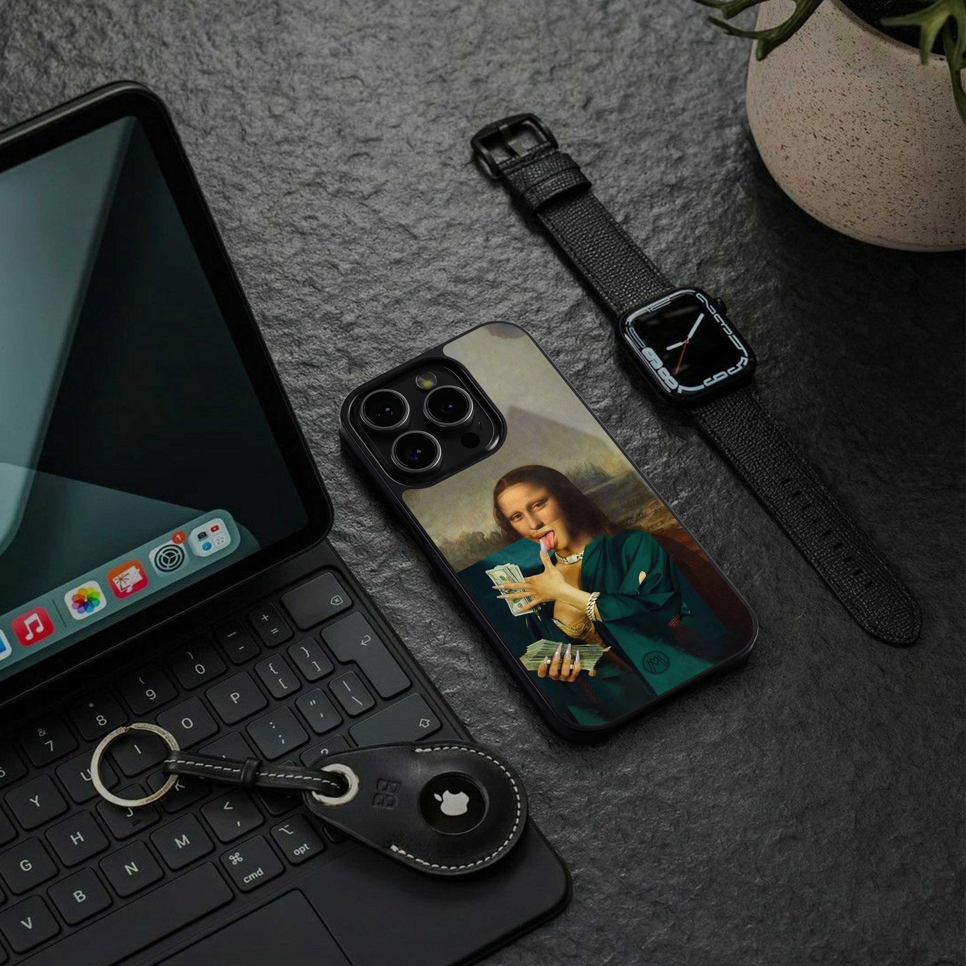 money lisa back phone cover | glass case for samsung galaxy s24 ultra