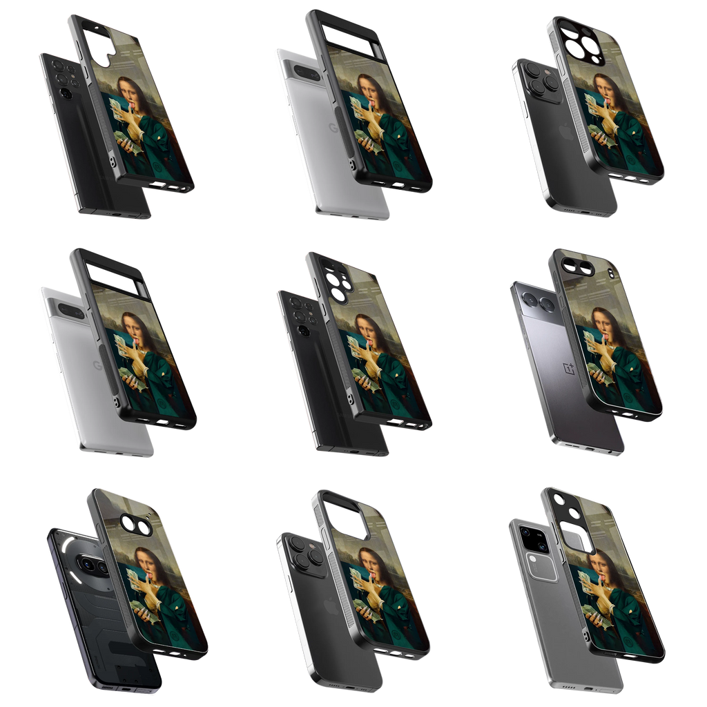 Durable Glass Back Mobile Case for iPhone, Samsung, OnePlus, Google Pixel, Redmi, Vivo, Oppo