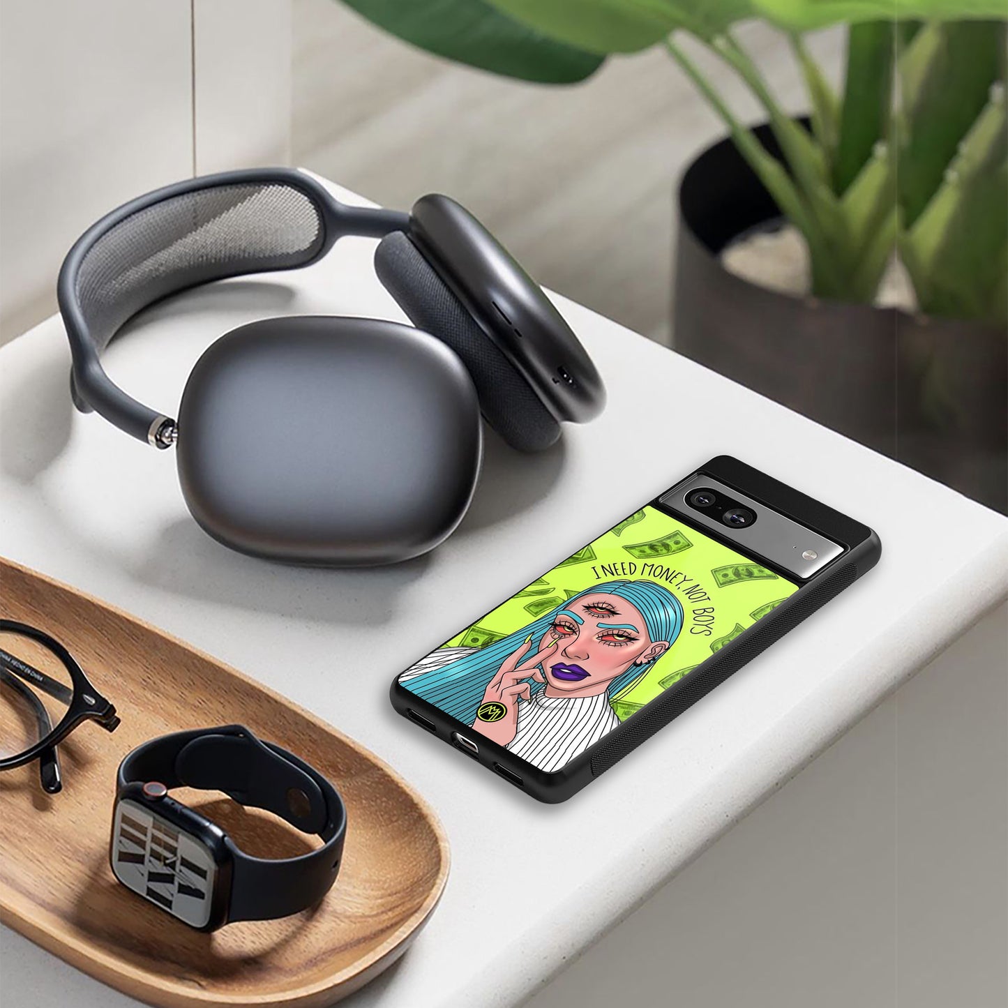 money over boys back phone cover | glass case for Google Pixel 8