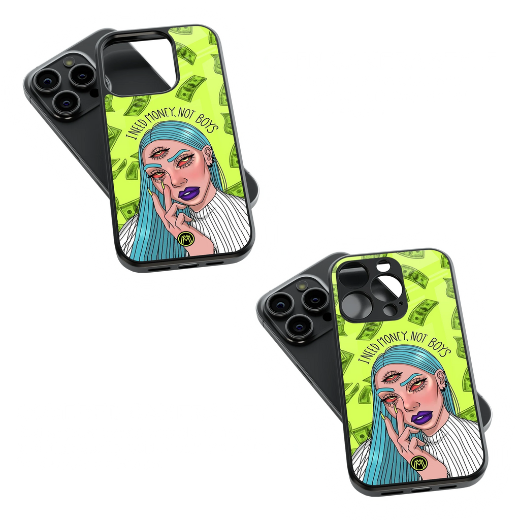 Trendy Glass Back Mobile Case for iPhone, Samsung, Redmi, OnePlus, Google Pixel, Motorola