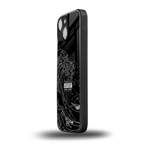 mono waves back phone cover | glass case for iphone 13 mini