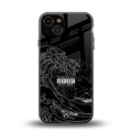 mono waves back phone cover | glass case for iphone 13