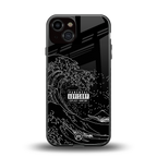 mono waves back phone cover | glass case for iphone 13