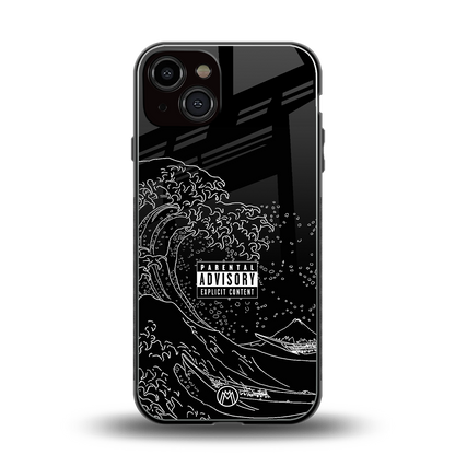 mono waves back phone cover | glass case for iphone 13