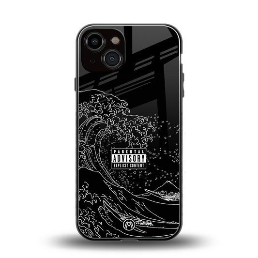 mono waves back phone cover | glass case for iphone 13