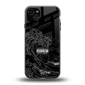 mono waves back phone cover | glass case for iphone 15 plus