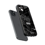 mono waves back phone cover | glass case for iphone 15 plus