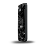 mono waves back phone cover | glass case for iphone 14 plus