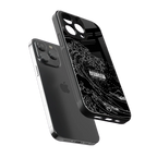 mono waves back phone cover | glass case for iphone 14 pro max