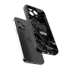 mono waves back phone cover | glass case for iphone 14 pro