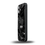 mono waves back phone cover | glass case for iphone 16 plus