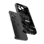 mono waves back phone cover | glass case for iphone 16 pro max