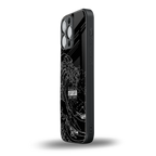 mono waves back phone cover | glass case for iphone 16 pro max