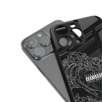 mono waves back phone cover | glass case for iphone 13 pro max