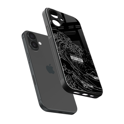 mono waves back phone cover | glass case for iphone 16