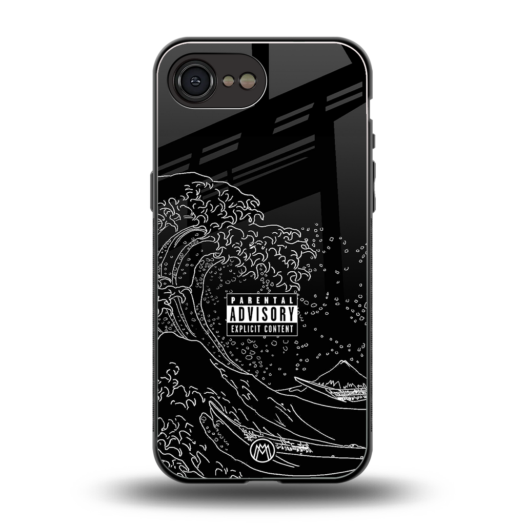 mono waves back phone cover | glass case for iphone 16e