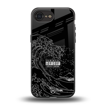 mono waves back phone cover | glass case for iphone 16e