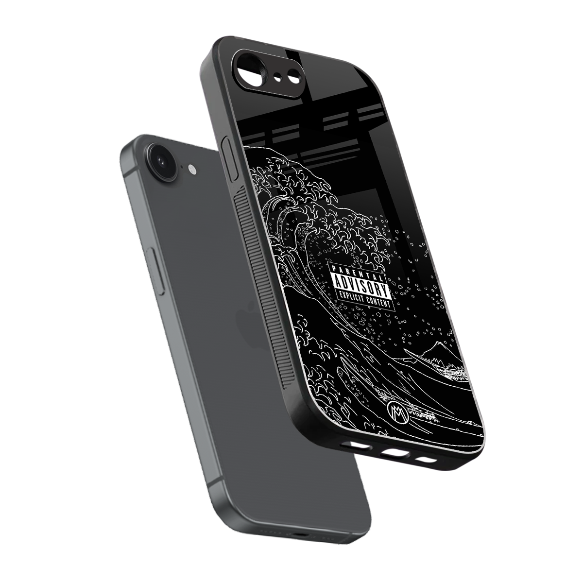 mono waves back phone cover | glass case for iphone 16e