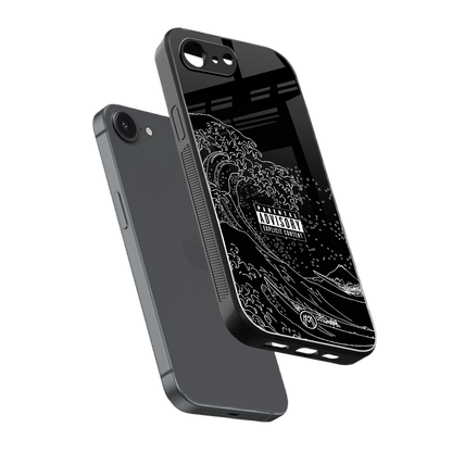 mono waves back phone cover | glass case for iphone 16e