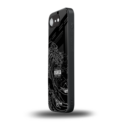 mono waves back phone cover | glass case for iphone 16e