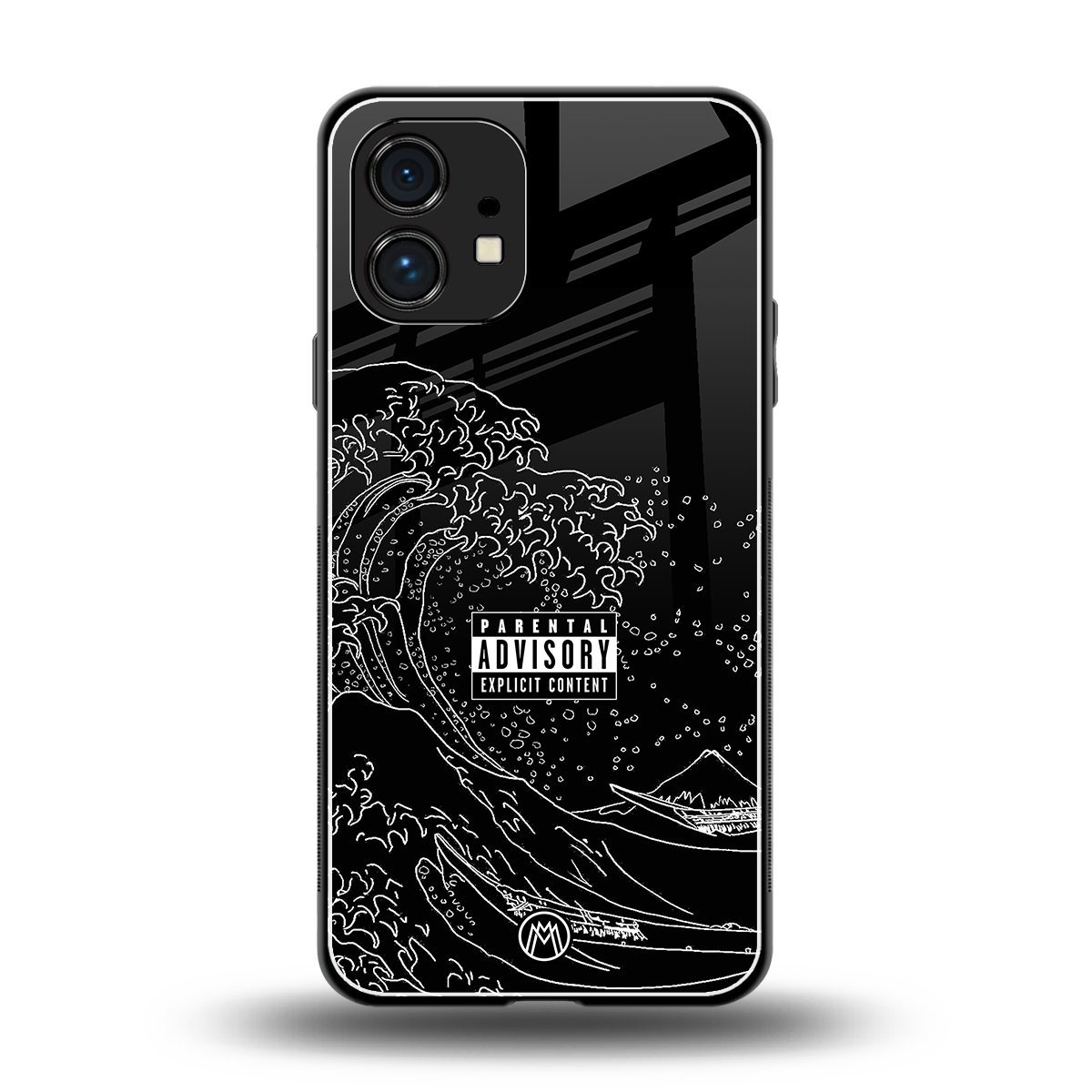 mono waves back phone cover | glass case for nothing phone 1