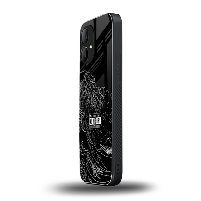 mono waves back phone cover | glass case for nothing phone 1