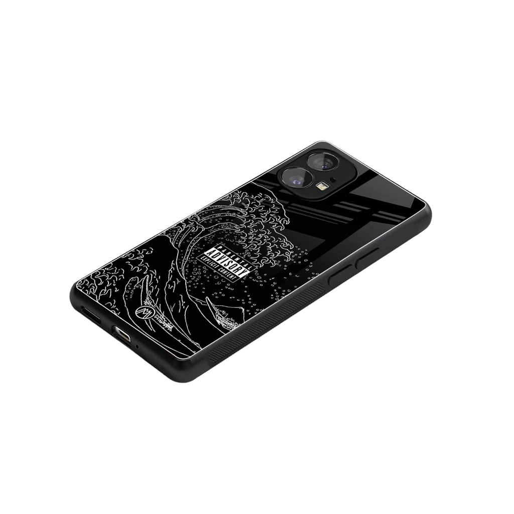 mono waves back phone cover | glass case for nothing phone 1