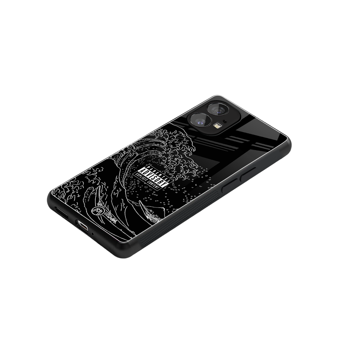 mono waves back phone cover | glass case for nothing phone 1