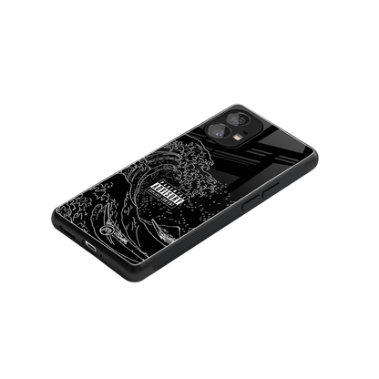 mono waves back phone cover | glass case for nothing phone 1