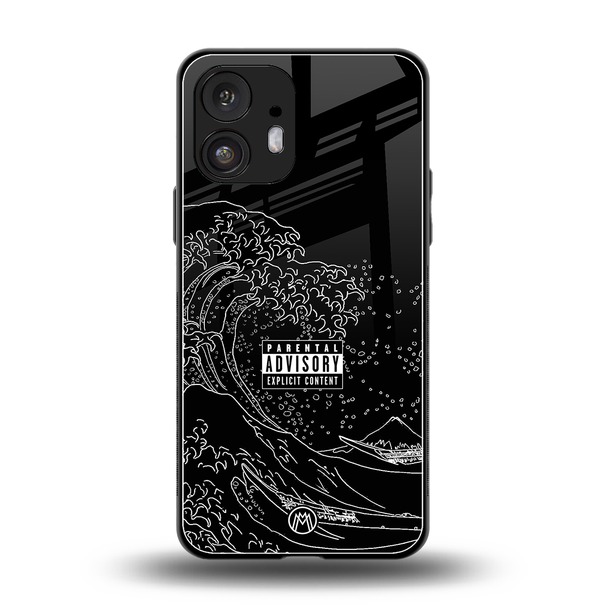 mono waves back phone cover | glass case for nothing phone 2