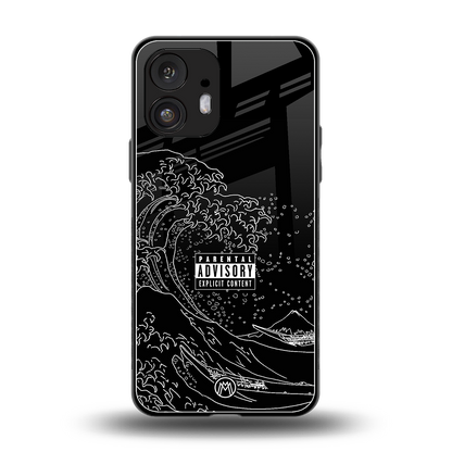 mono waves back phone cover | glass case for nothing phone 2
