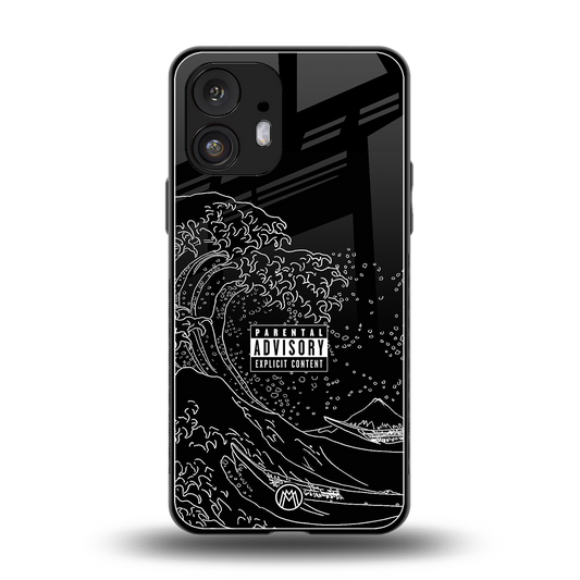 mono waves back phone cover | glass case for nothing phone 2